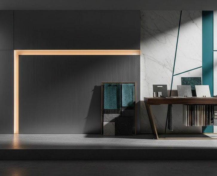 Luxury photo zone with premium finishes